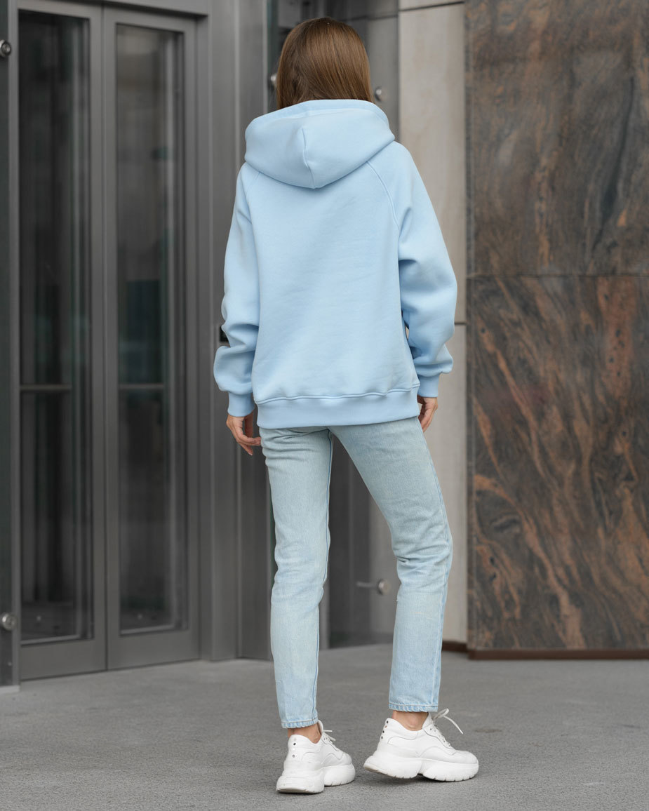 Damska bluza Staff original light blue oversize fleece