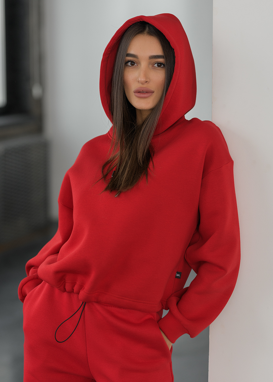 Damski strój sportowy Staff lic red oversize fleece