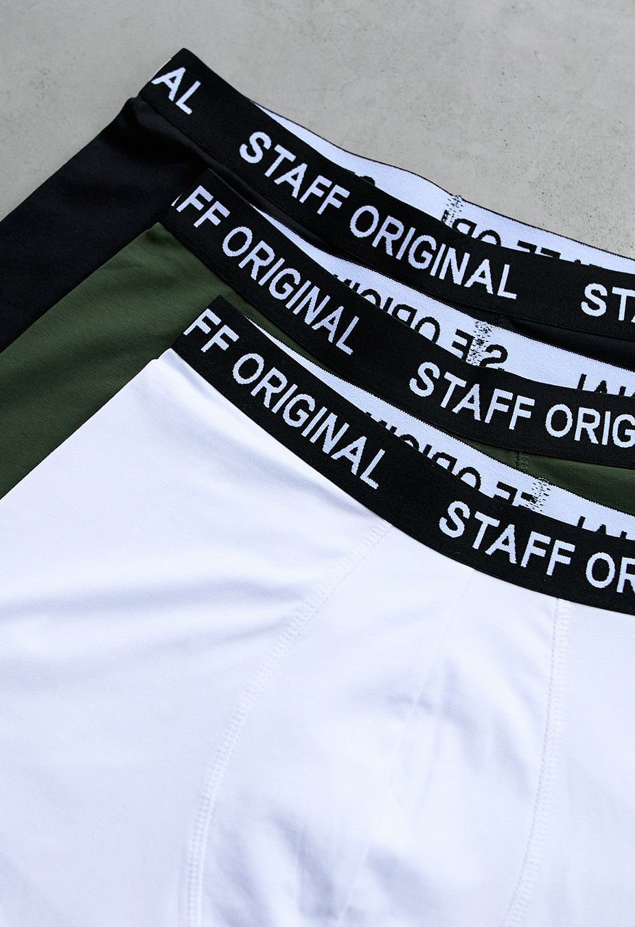Majtki Staff biały/khaki/czarny