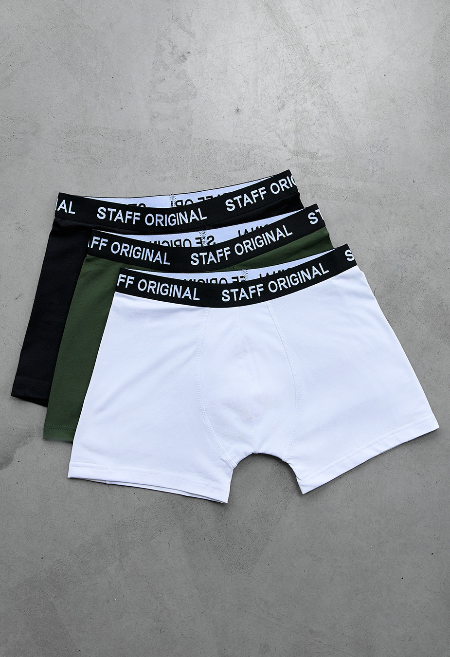 Majtki Staff biały/khaki/czarny
