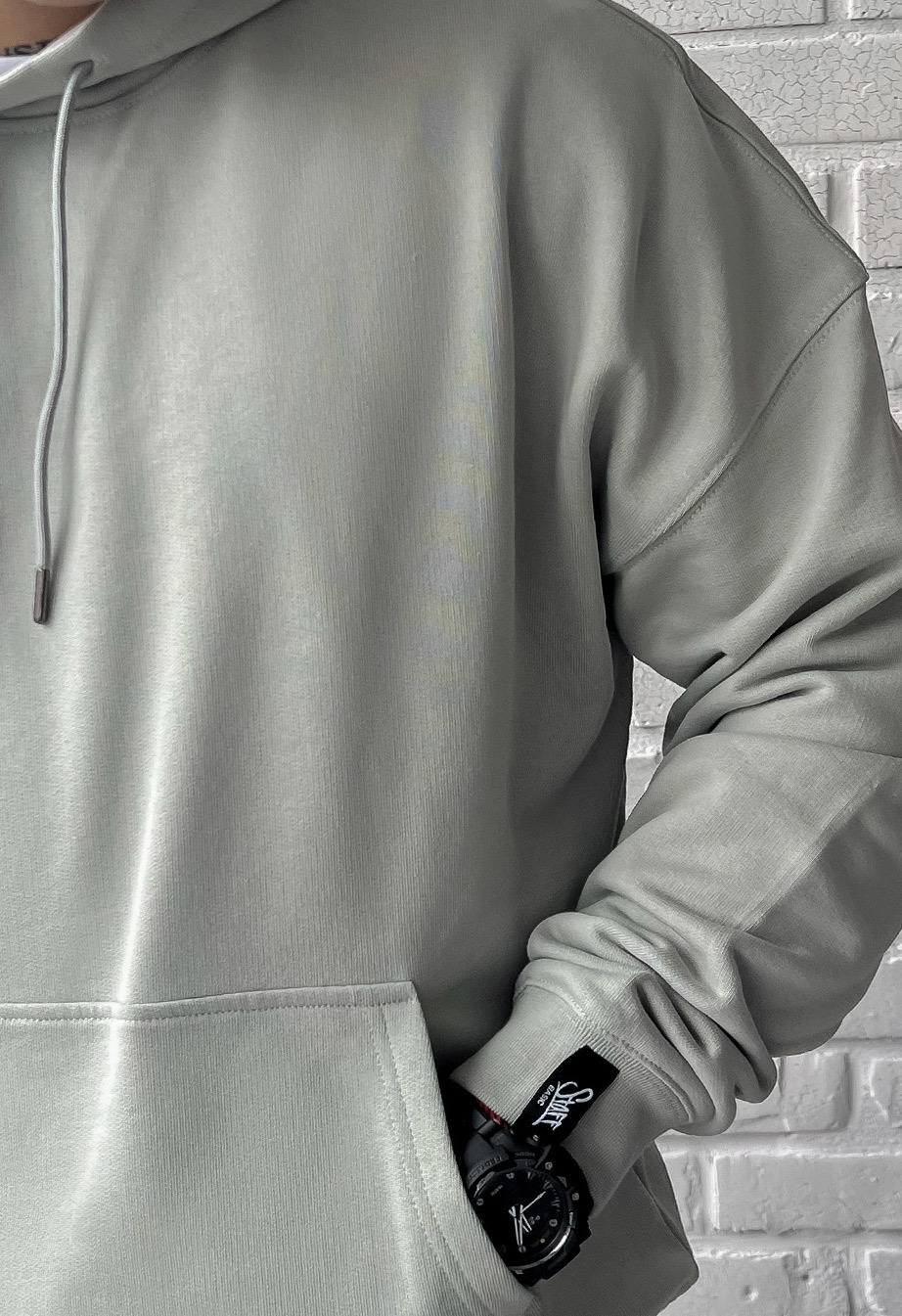 Bluza basic light gray oversize