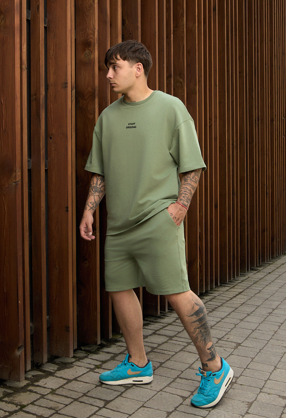 Komplet koszulka ' spodenki Staff no green oversize