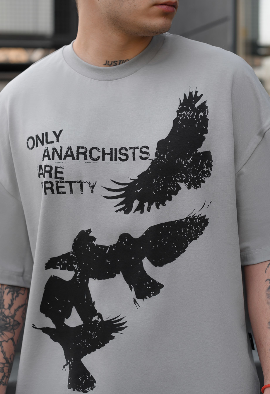 Koszulka Staff only anarchists oversize