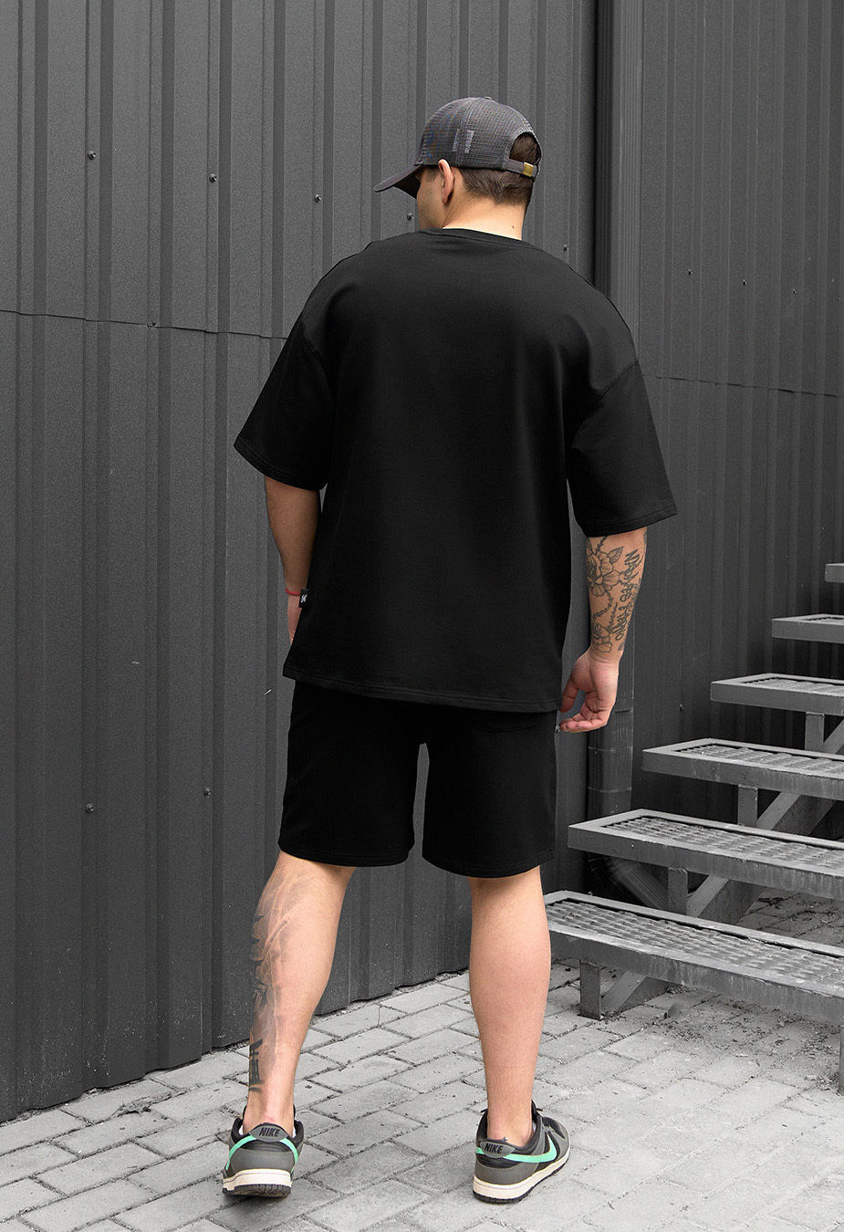 Komplet koszulka + spodenki Staff no black oversize