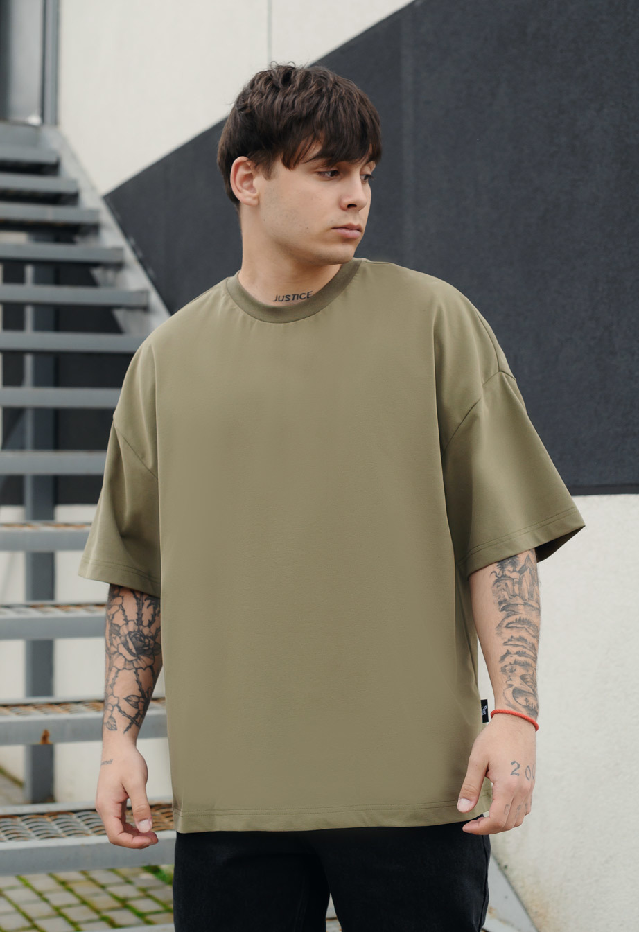 Koszulka Staff khaki basic oversize