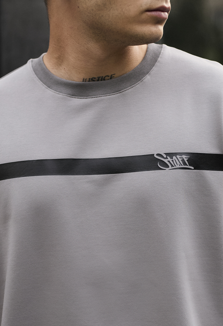 Letni komplet: koszulka + szorty Staff ra gray oversize