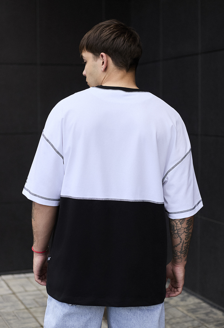 Koszulka Staff bli black & white oversize