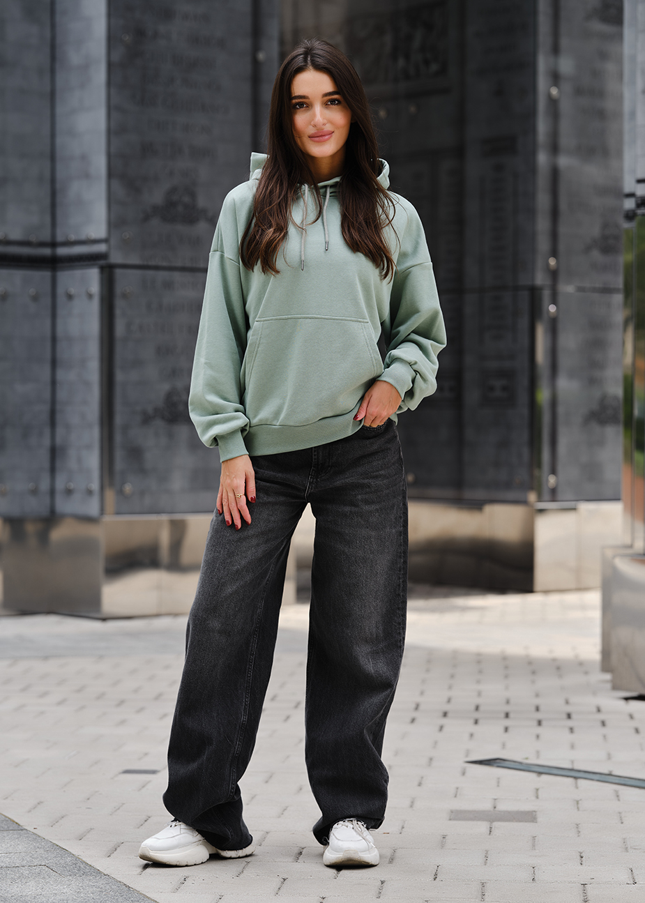 Damska bluza z kapturem Staff green oversize