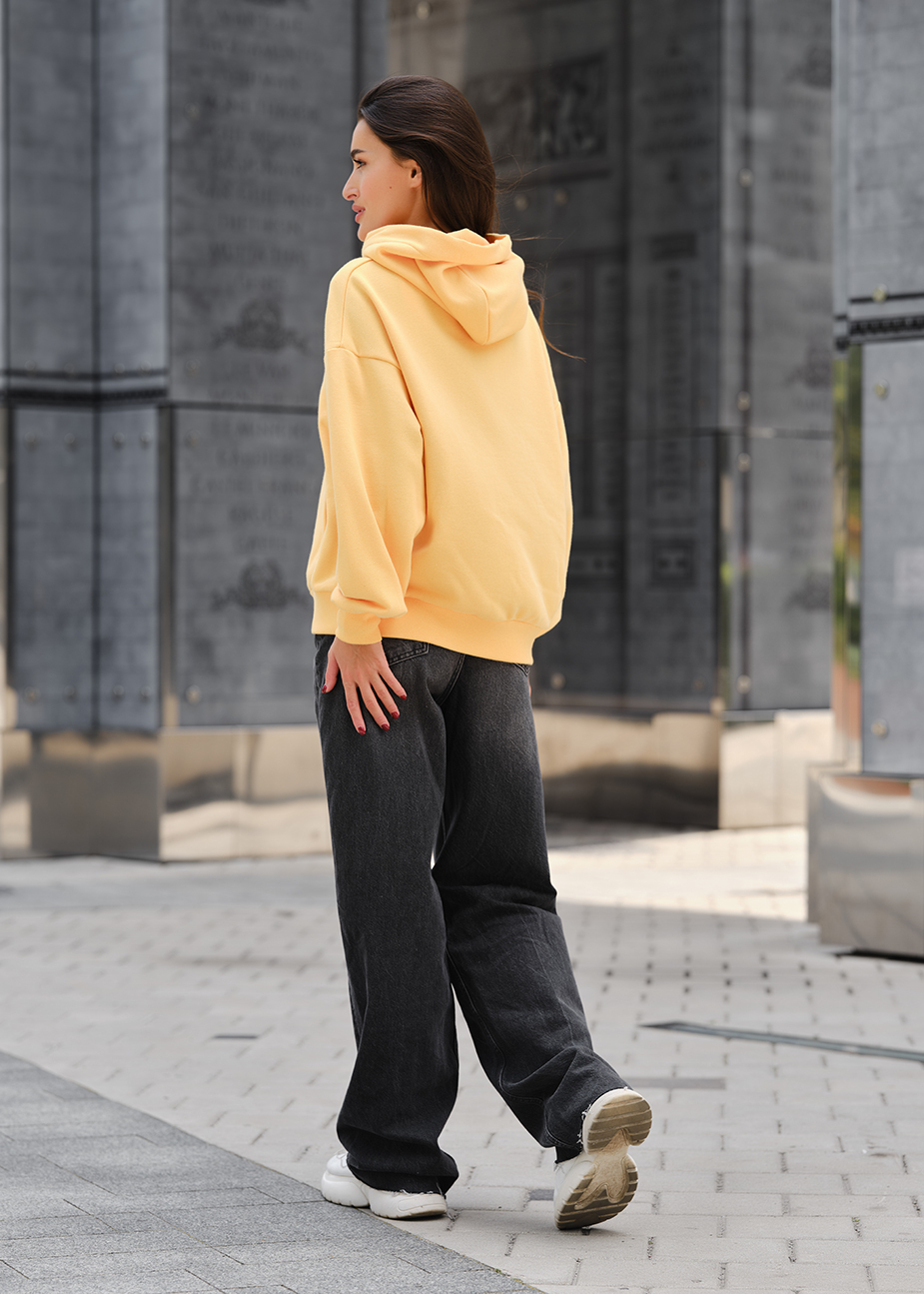 Damska bluza z kapturem Staff yellow oversize