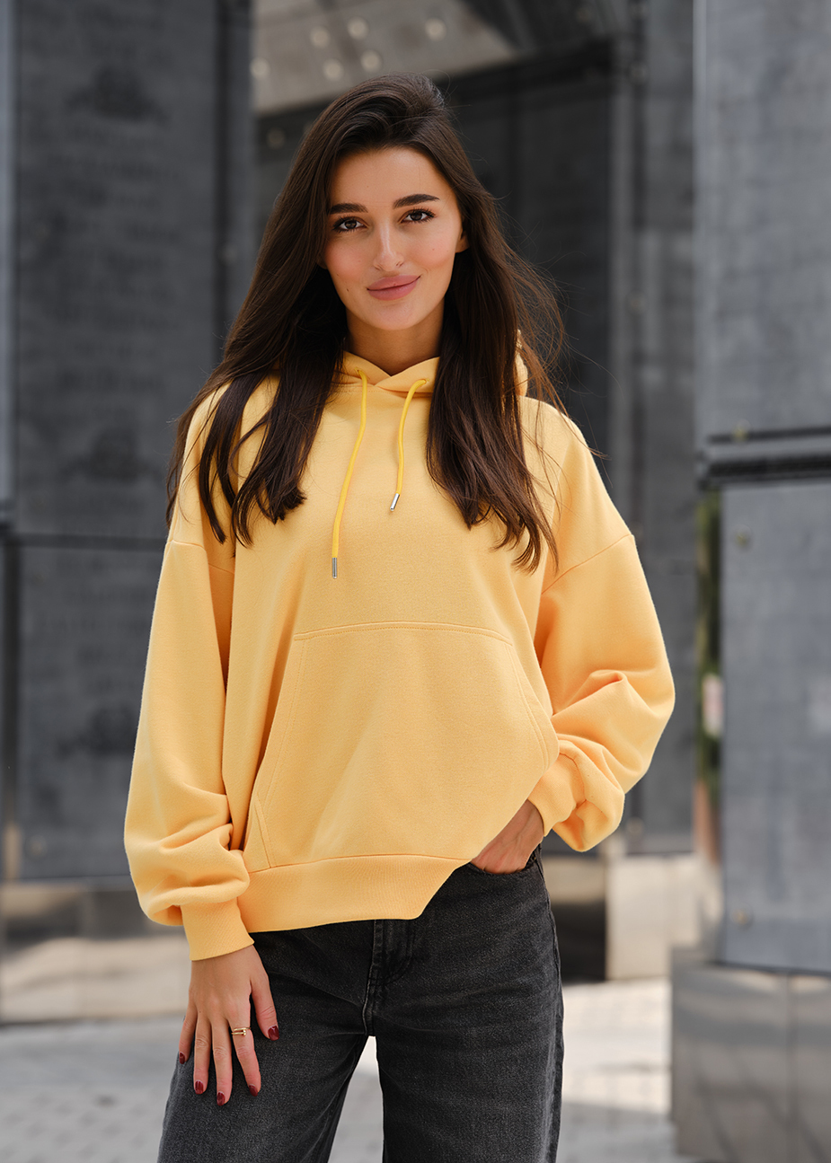 Damska bluza z kapturem Staff yellow oversize