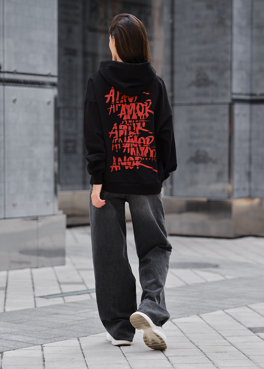Damska bluza z kapturem Staff amor oversize