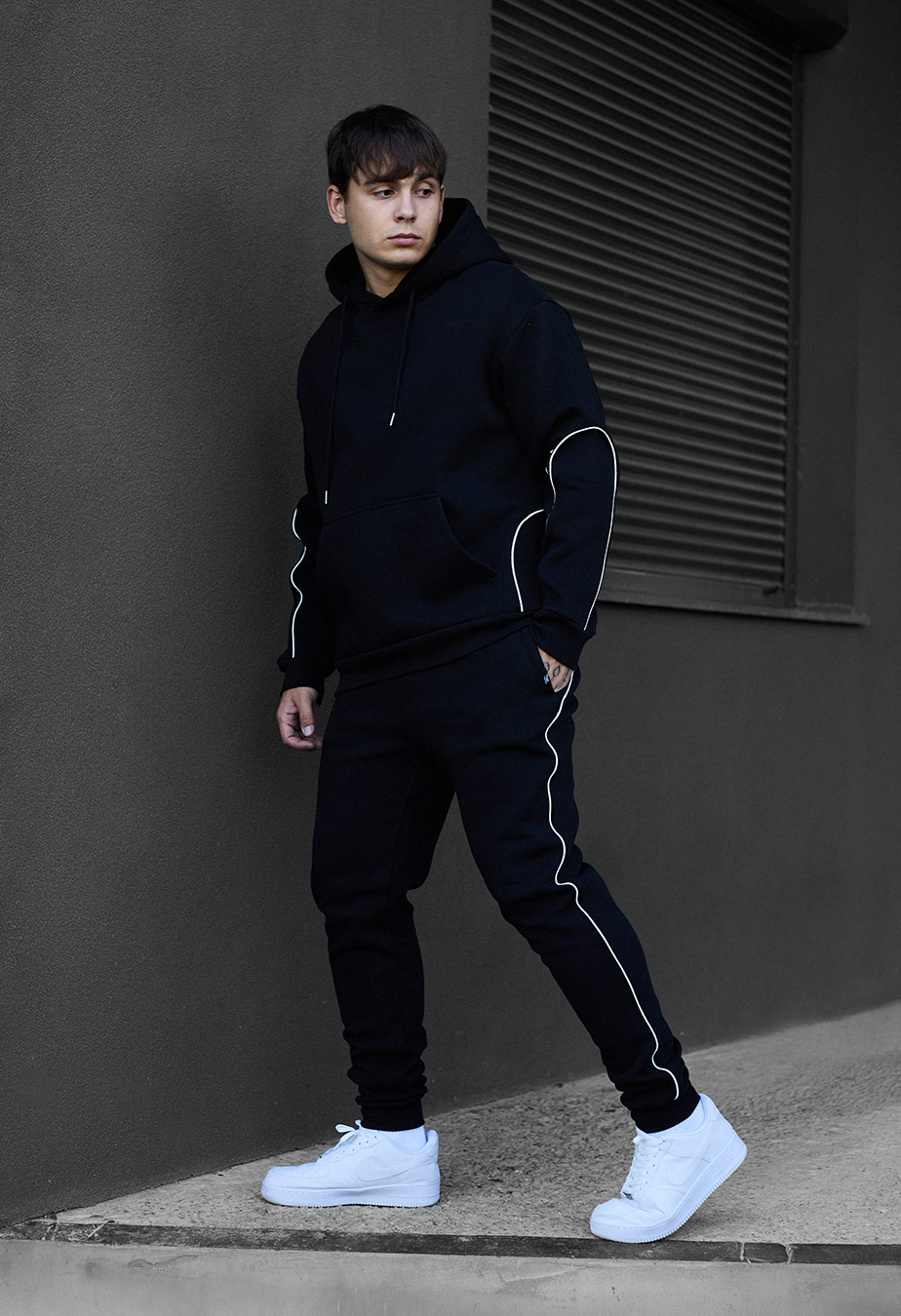 Dres sportowy Staff kant black logo oversize fleece