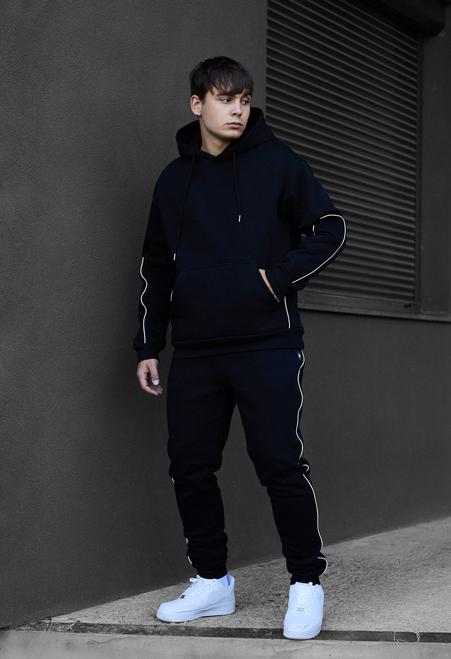 Dres sportowy Staff kant black logo oversize fleece