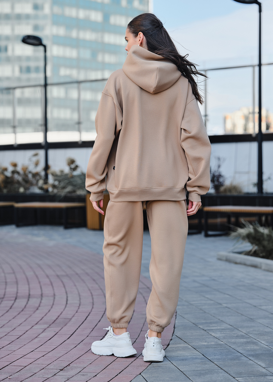 Damski dres Staff dix beige fleece oversize