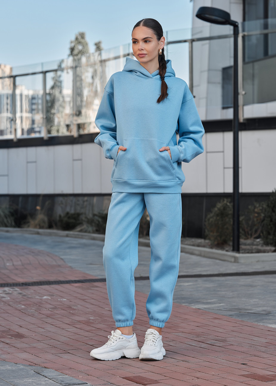 Damski dres Staff ne light blue fleece oversize