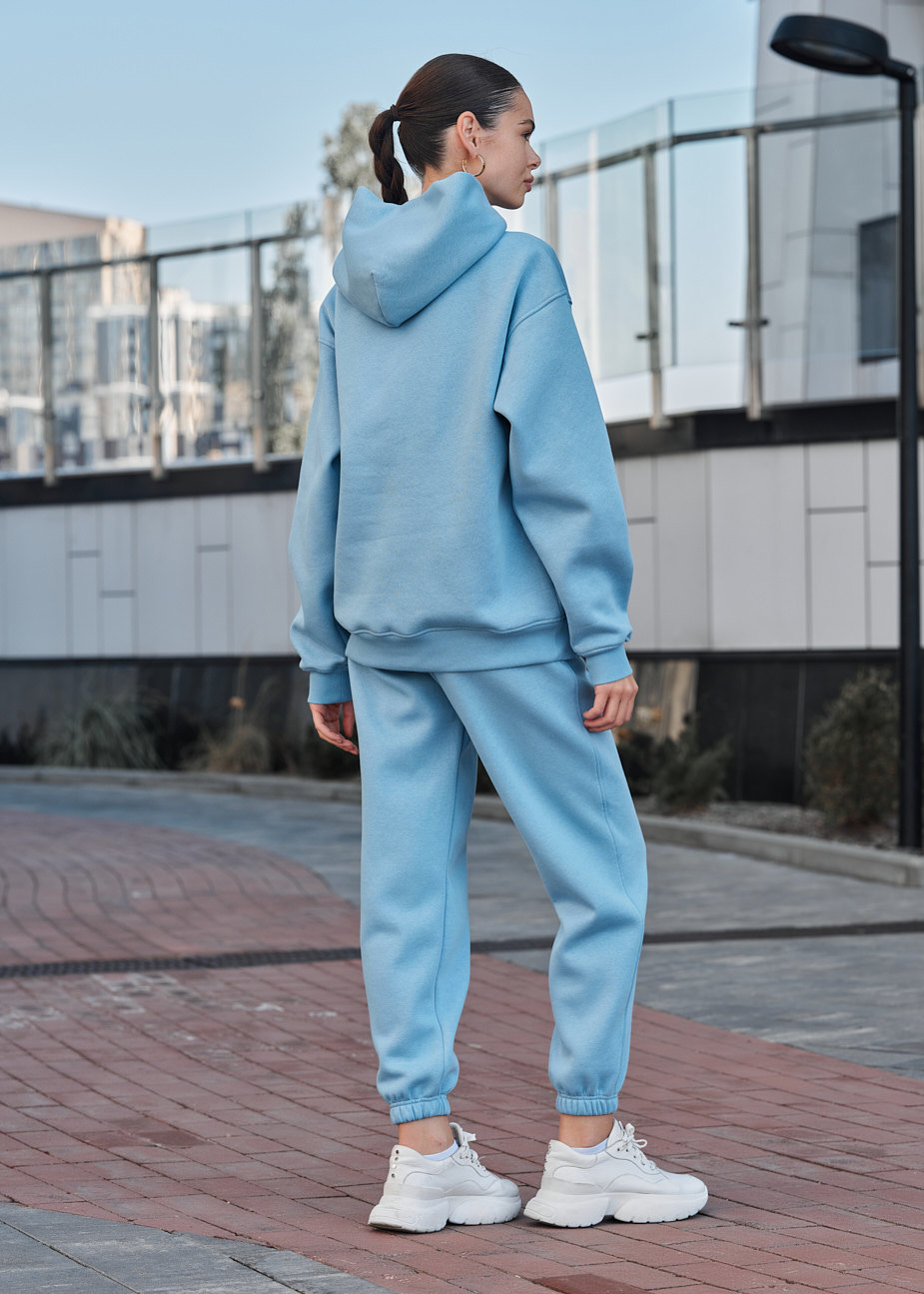 Damski dres Staff ne light blue fleece oversize