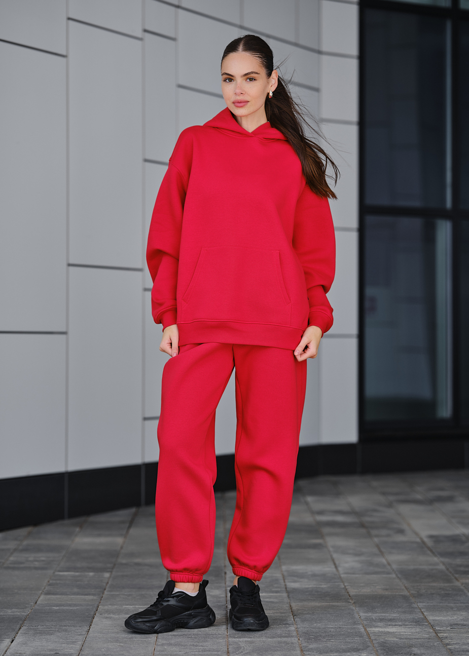 Damski dres Staff dix red fleece oversize