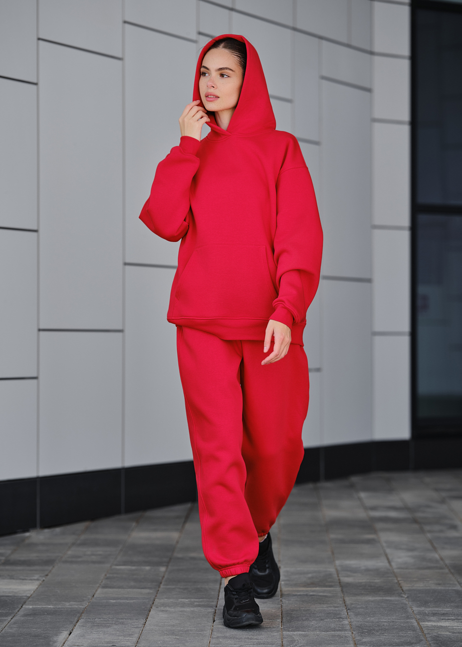 Damski dres Staff dix red fleece oversize