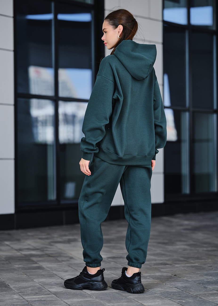 Damski dres Staff dix dark green fleece oversize