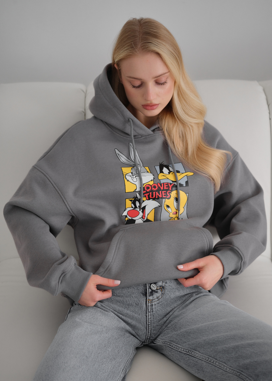 Damska bluza z kapturem Staff tunes oversize fleece