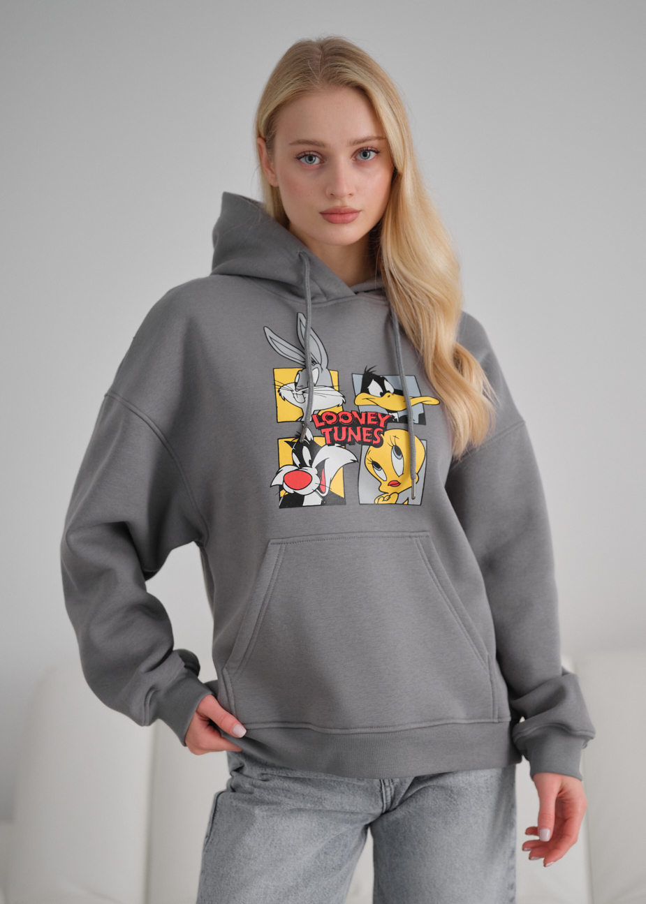 Damska bluza z kapturem Staff tunes oversize fleece