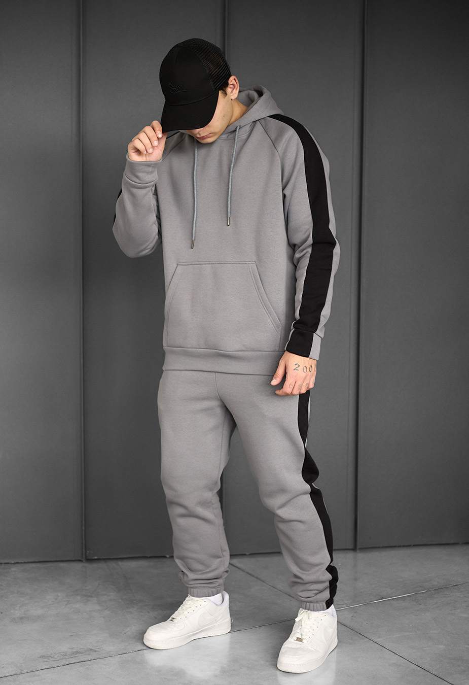 Dres Staff lo gray & black fleece