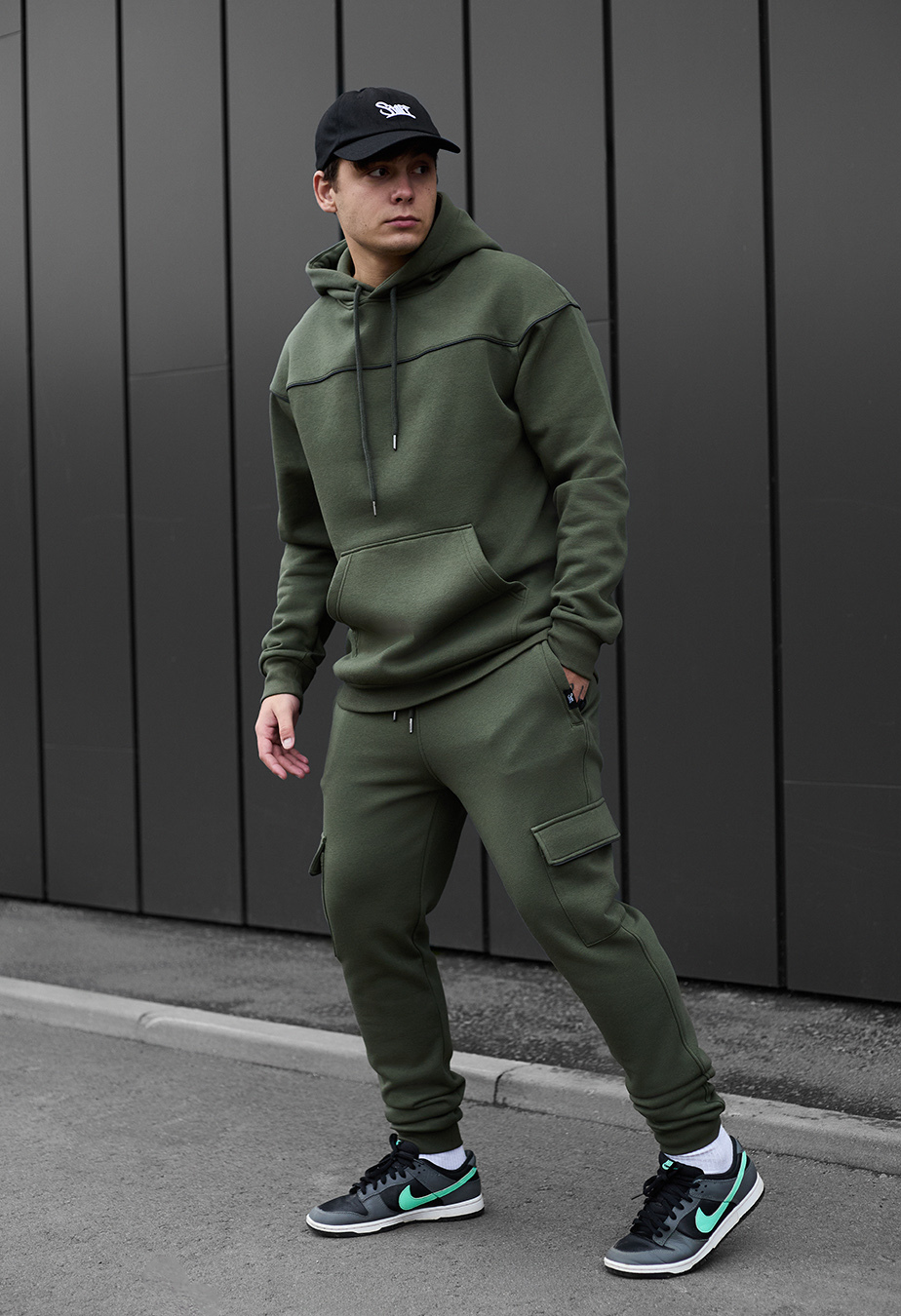 Dres Staff col khaki cargo cant fleece