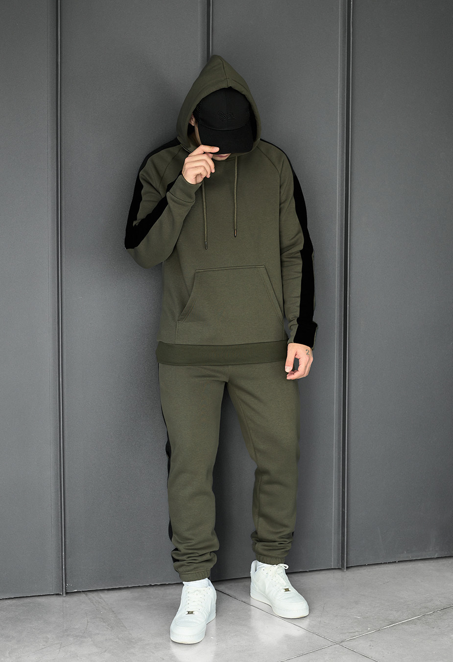 Dres sportowy Staff lo khaki & black fleece