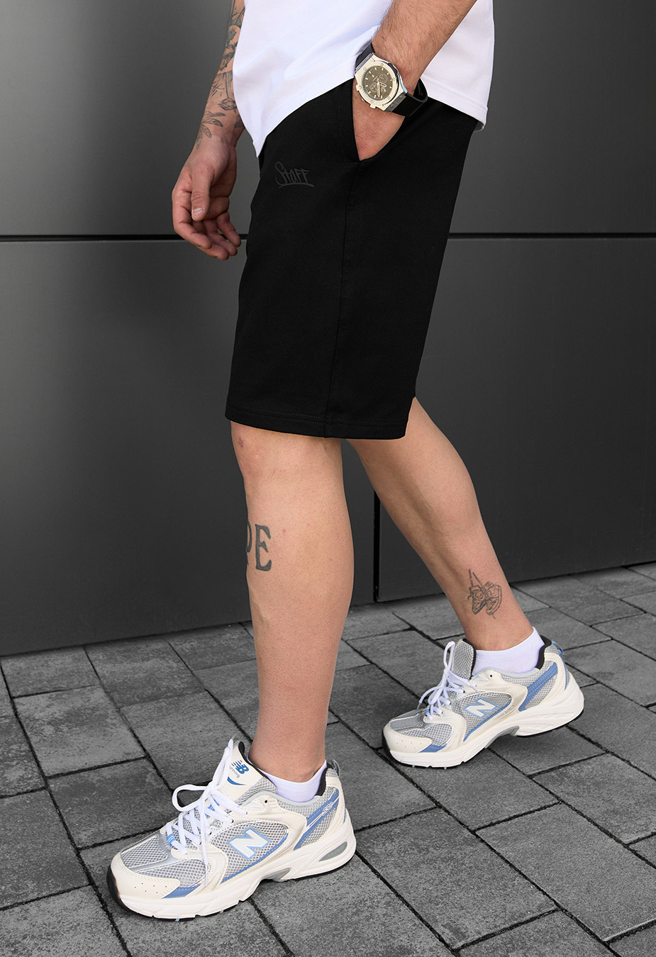 Spodenki dzianinowe Staff slp black logo