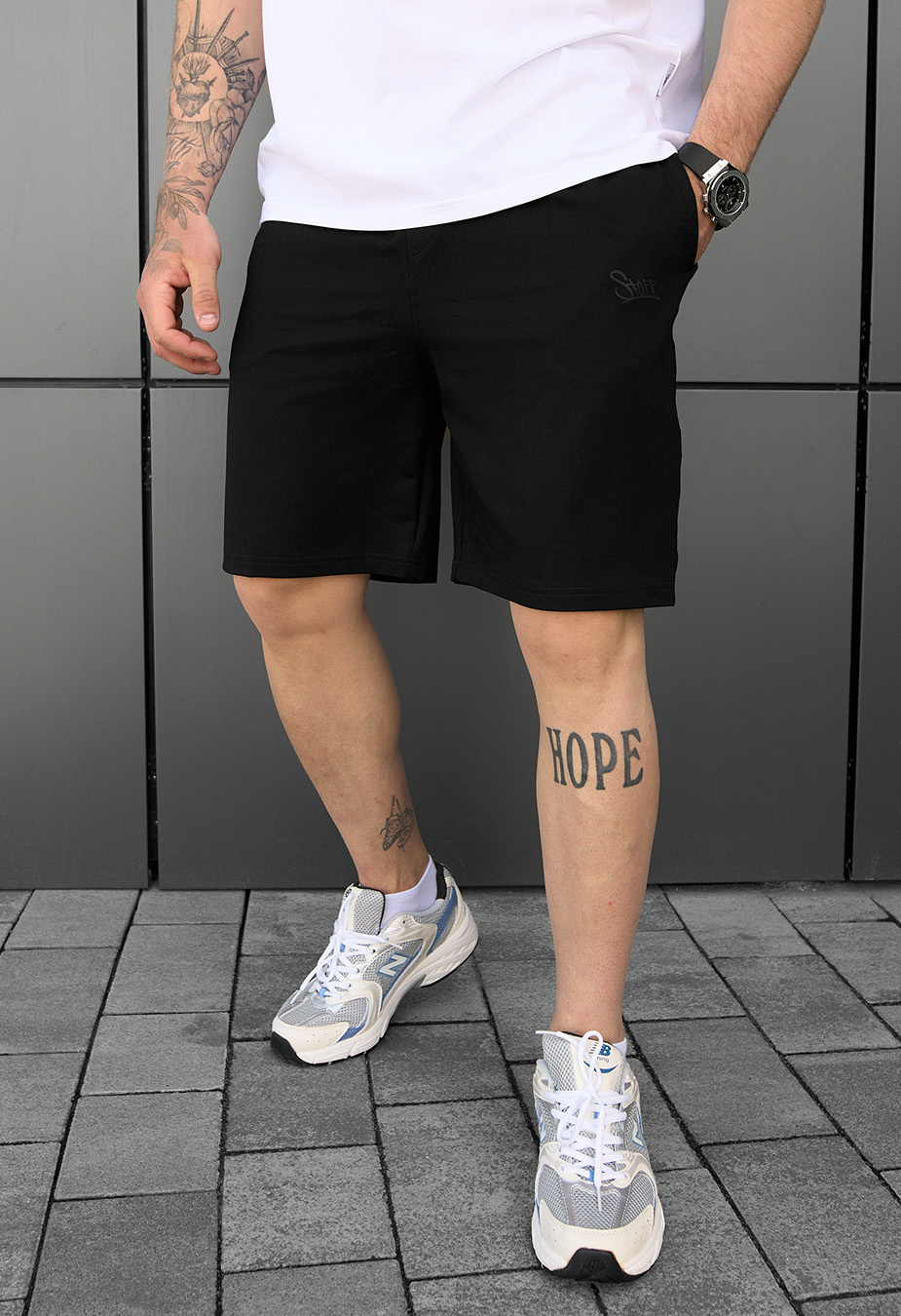 Spodenki dzianinowe Staff slp black logo