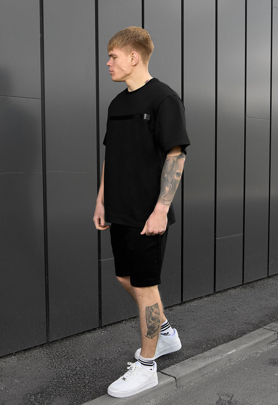 Komplet koszulka + spodenki Staff ra black oversize