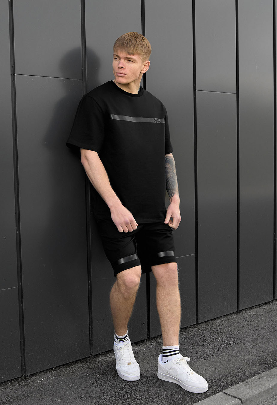Komplet koszulka + spodenki Staff ra black oversize
