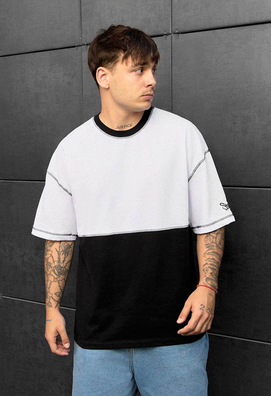 Koszulka Staff bli black & white oversize