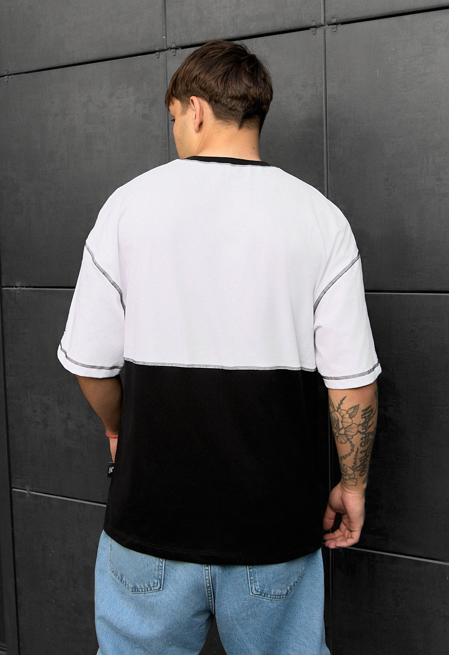 Koszulka Staff bli black & white oversize
