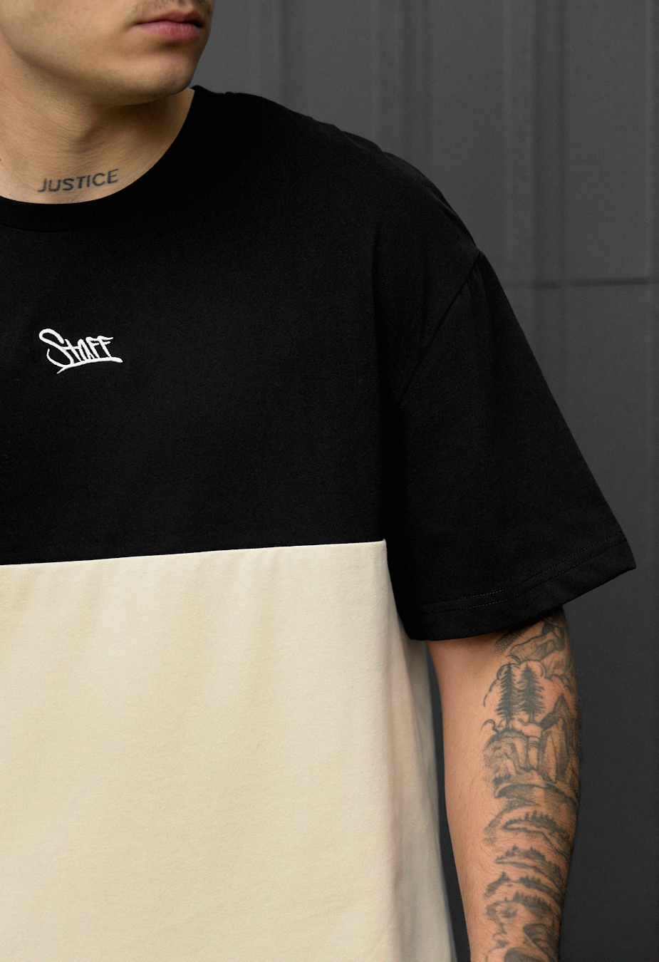 Koszulka Staff black & milk logo oversize