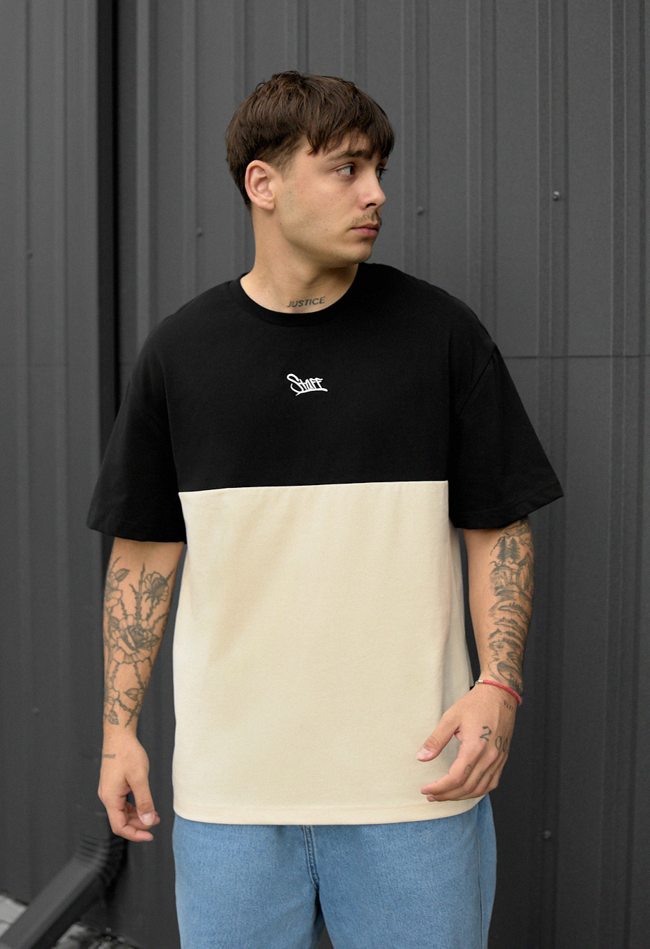 Koszulka Staff black & milk logo oversize