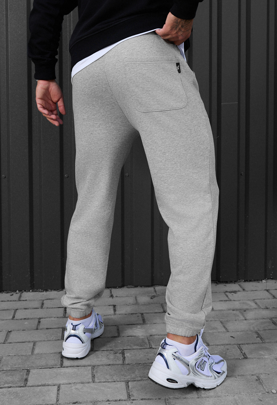 Spodnie dresowe Staff logo gray melange