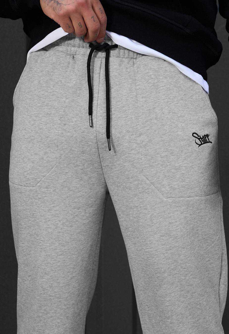 Spodnie dresowe Staff logo gray melange
