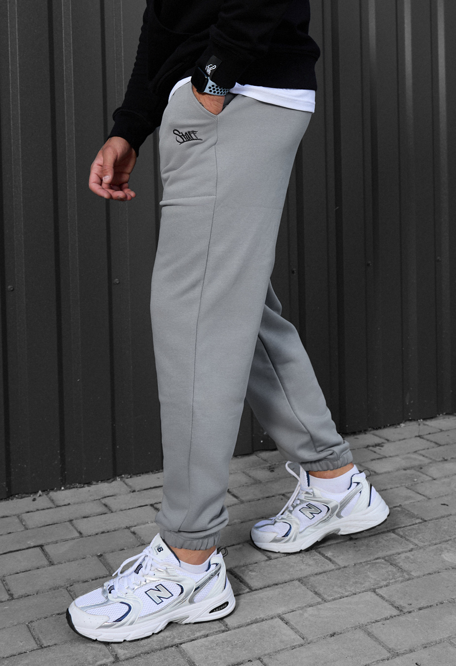 Spodnie dresowe Staff logo light gray