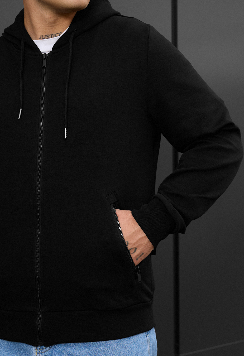 Bluza Staff se black zip
