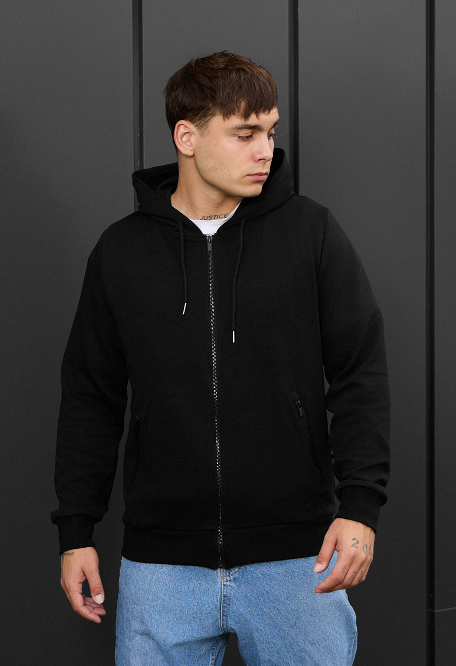 Bluza Staff se black zip