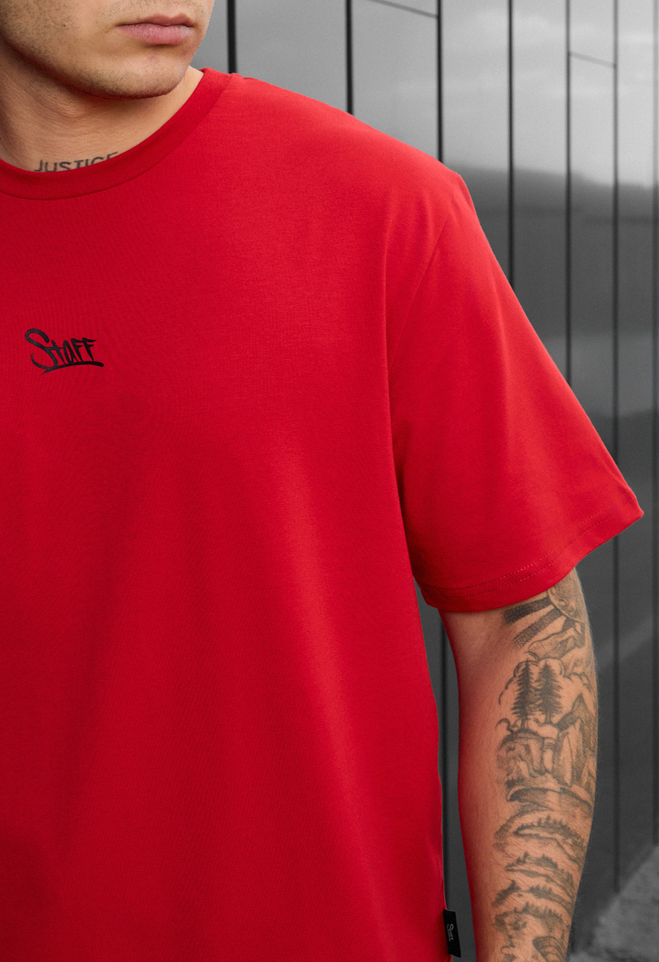 Koszulka Staff red logo reflective