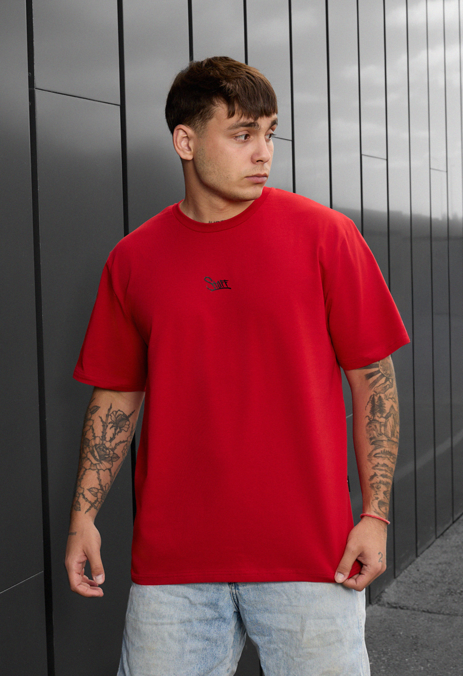 Koszulka Staff red logo reflective