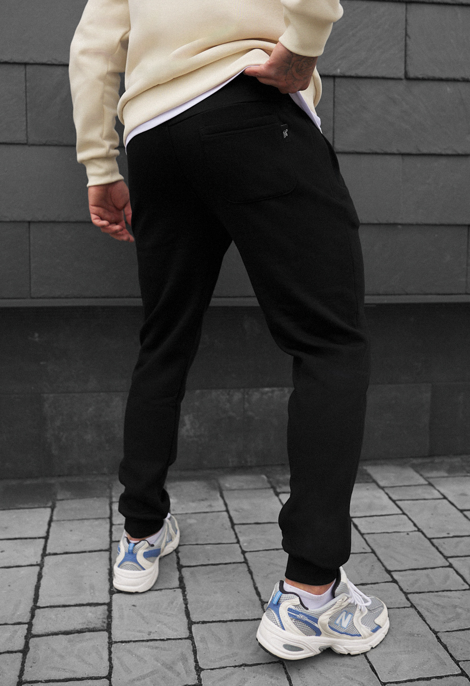 Spodnie sportowe Staff ho black2 logo fleece