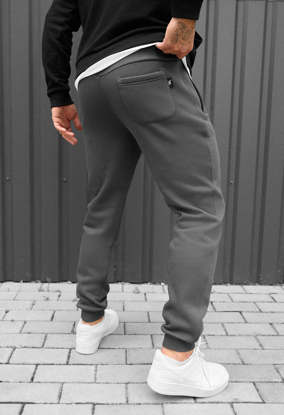 Spodnie Staff ho dark gray fleece