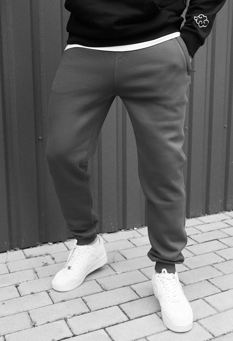 Spodnie Staff ho dark gray fleece