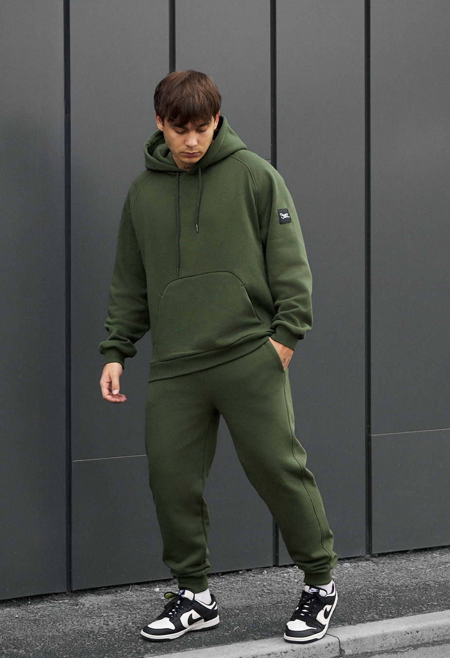 Dres Staff es khaki oversize fleece