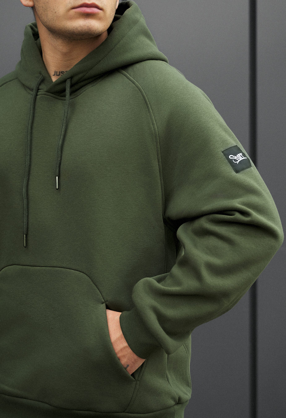 Dres Staff es khaki oversize fleece