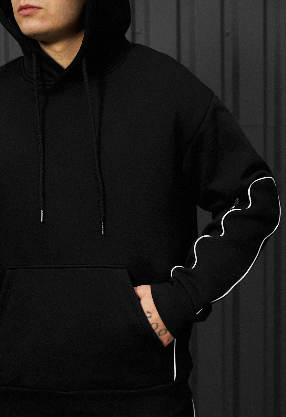 Dres Staff kant black logo oversize fleece