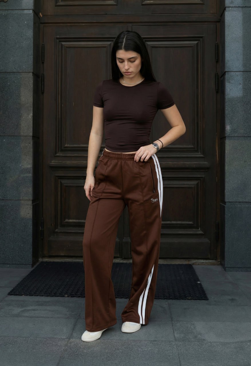 Spodnie Staff pat brown